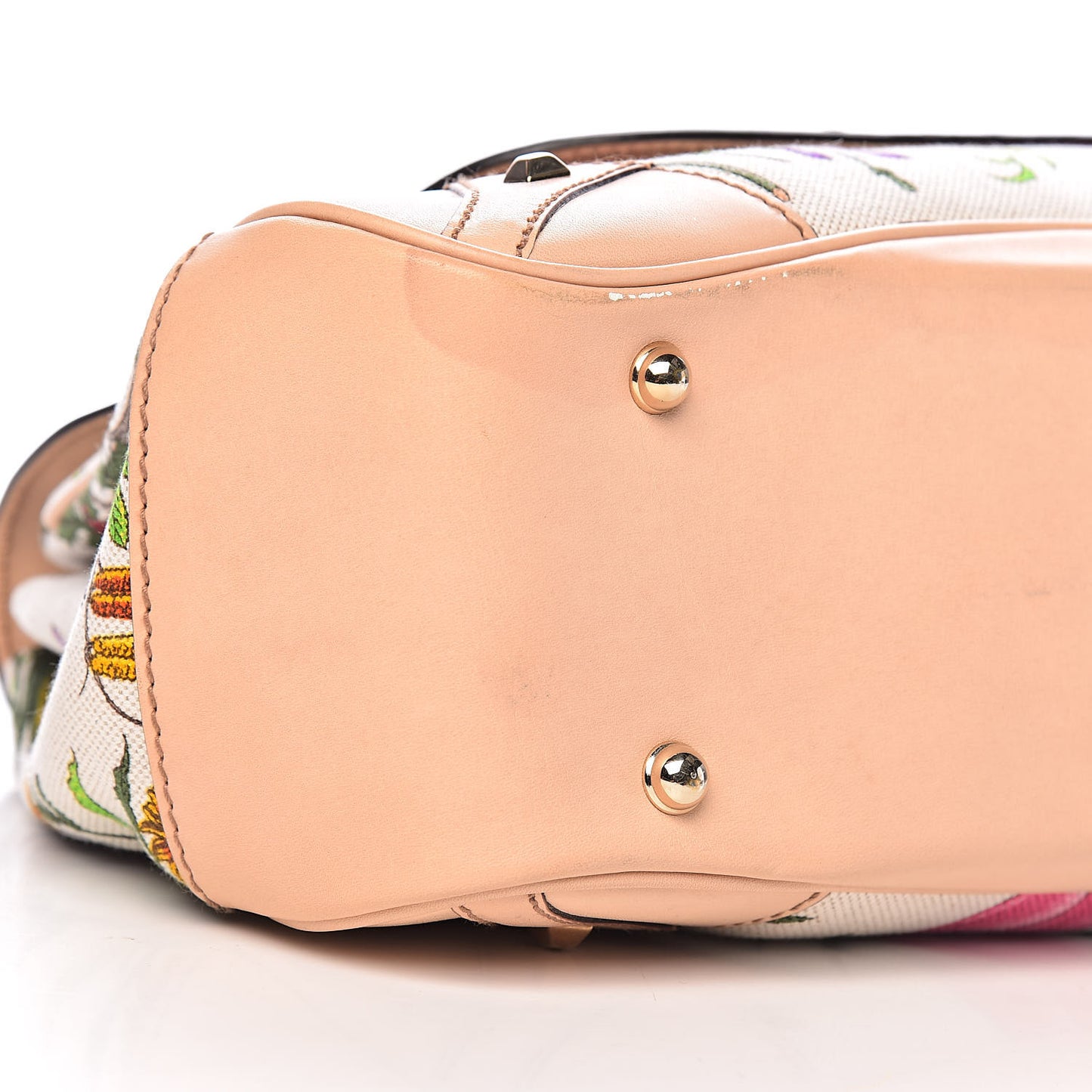 Floral Flora Canvas Bamboo Top Handle Bag