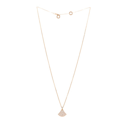 Bulgari 18K Rose Gold Diamond Divas' Dream Pave Pendant Necklace 3 of 5