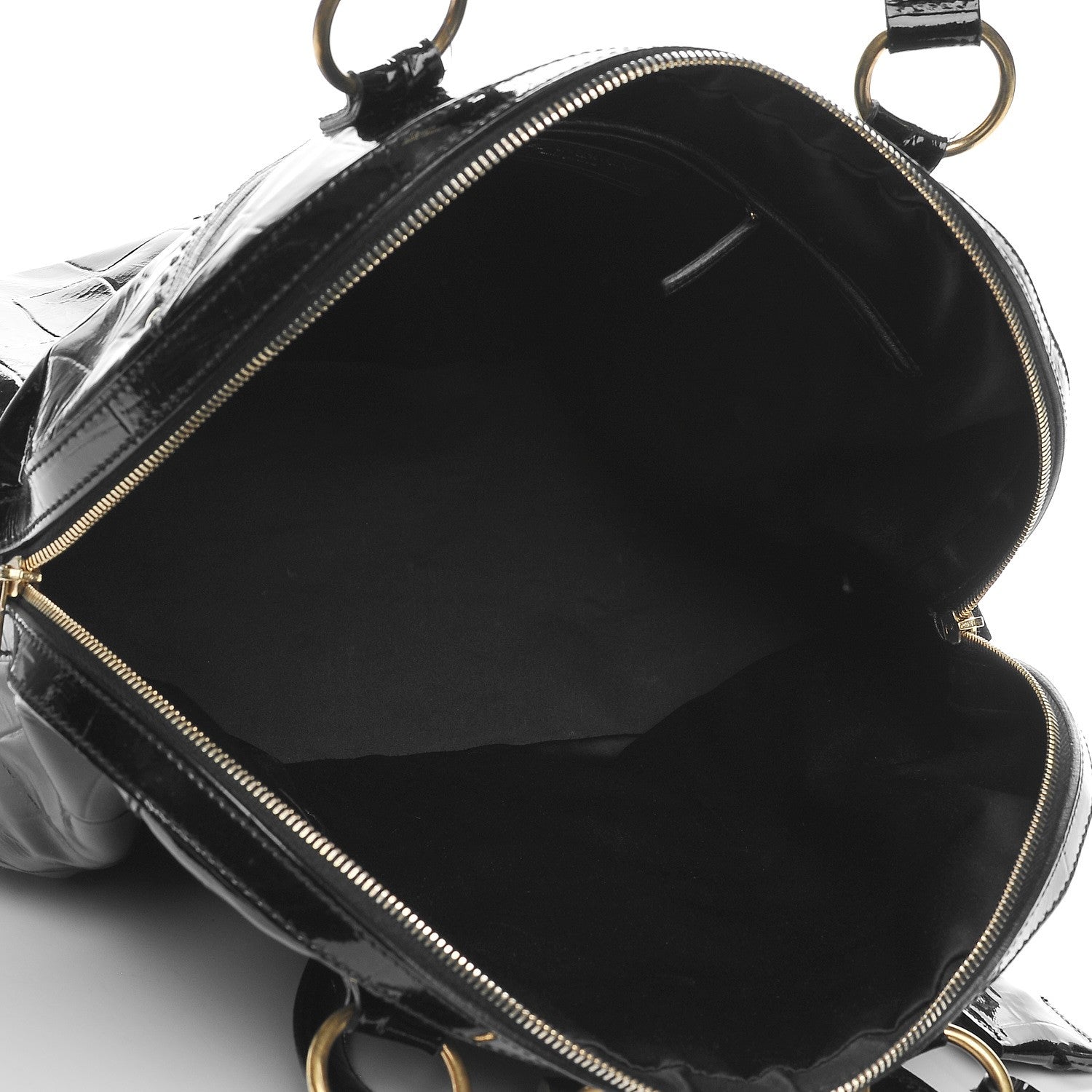 Saint Laurent Patent Croc Oversized Muse Black 5 of 7