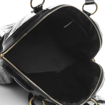 Saint Laurent Patent Croc Oversized Muse Black 5 of 7