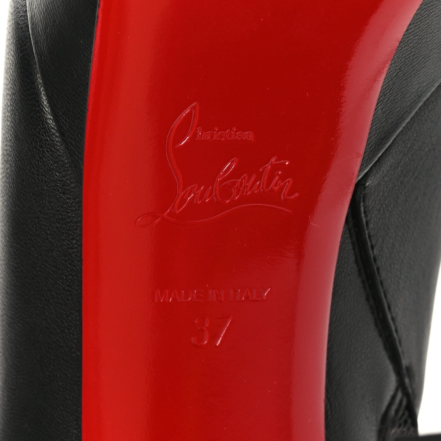 Christian Louboutin Calfskin Bianca 120 Ankle Boots 37 Black 6 of 6