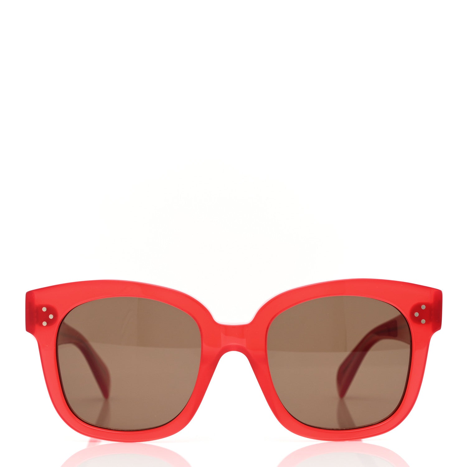 Celine Polarized Square Sunglasses CL40002U Milky Red 2 of 6