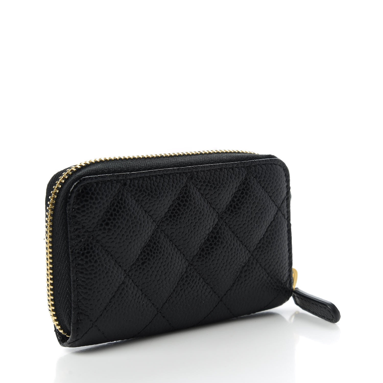 Chanel Caviar Quilted Zip Coin Purse Black 3 of 10