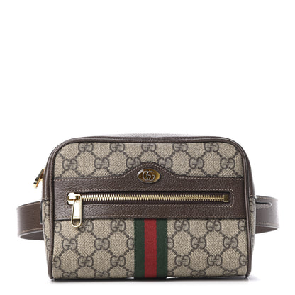 Gucci GG Supreme Monogram Web Small Ophidia Belt Bag 85 34 Dark Brown 1 of 11
