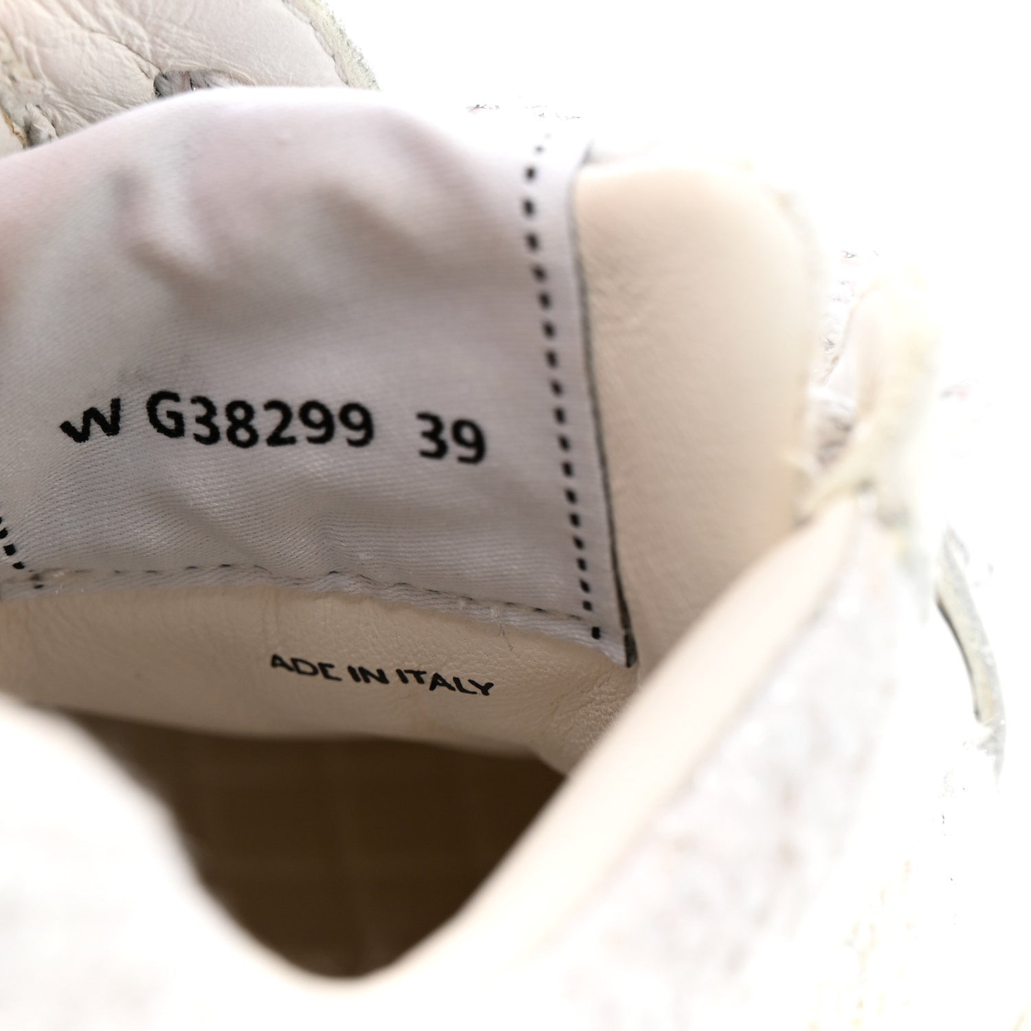 Chanel Painted Iridescent Cotton Tweed Suede Womens CC Sneakers 39 White Silver Multicolor 9 of 16