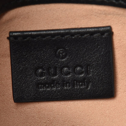 Gucci Calfskin Matelasse Super Mini GG Marmont Shoulder Bag Black 8 of 15