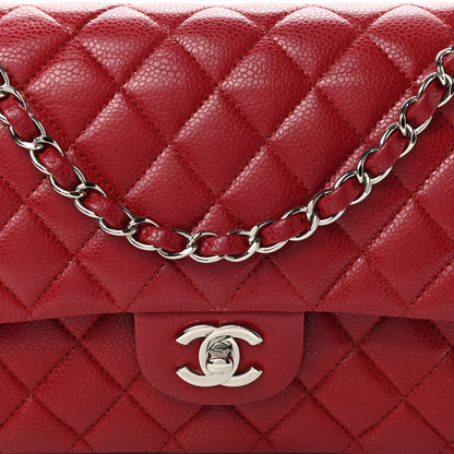 Chanel Caviar Quilted Medium Double Flap Red 8 of 12
