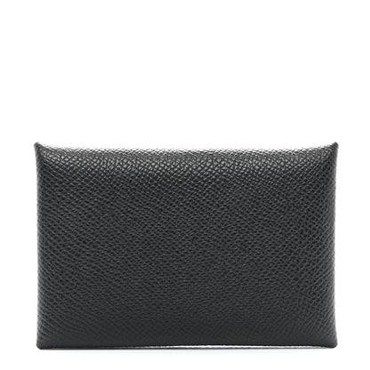 Hermes Epsom Calvi Card Case Black 1 of 8