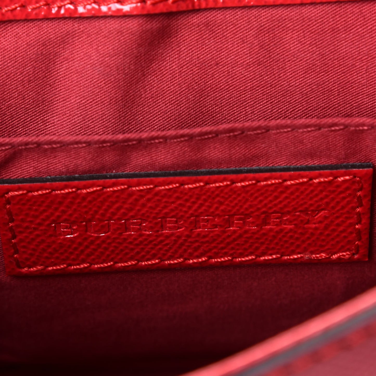 Patent Calfskin Haymarket Check Maydown Crossbody Bag Red