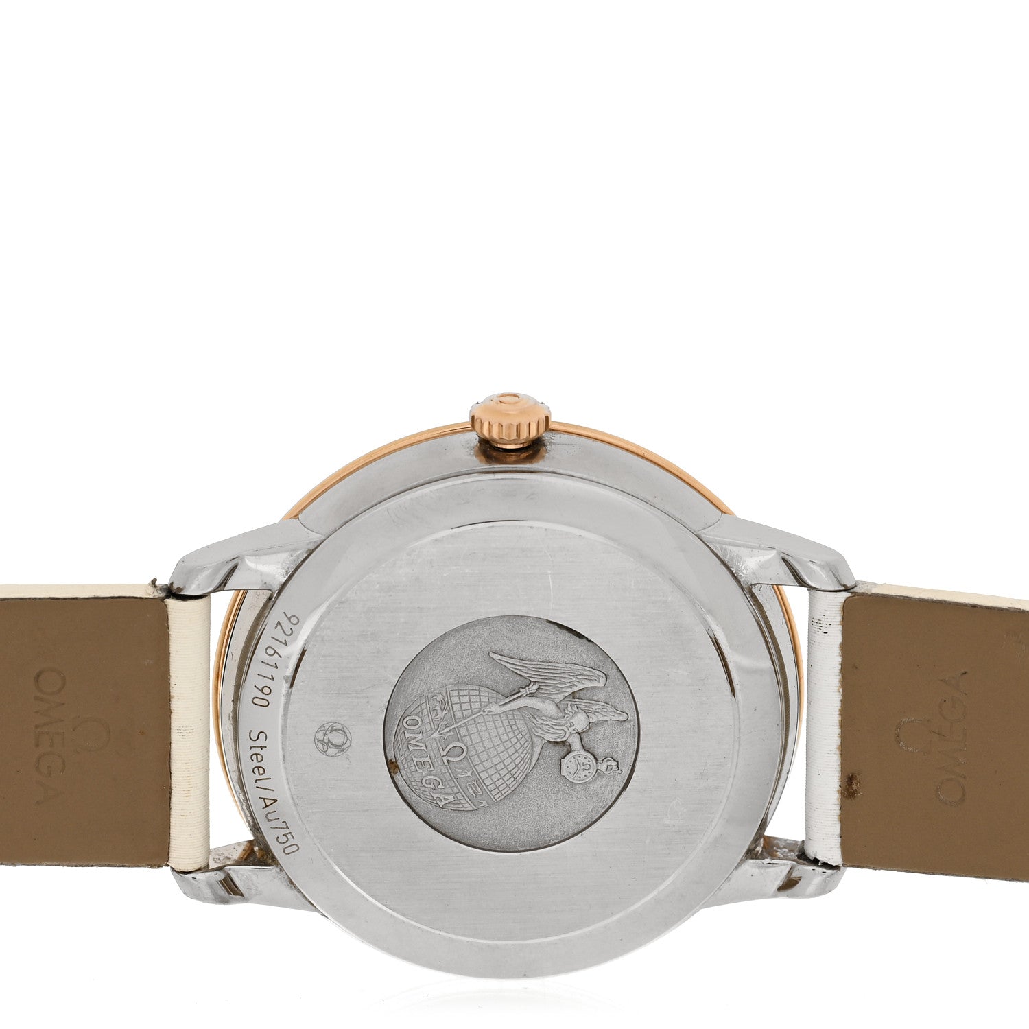 Omega Stainless Steel 18K Red Gold Calfskin Diamond 33mm De Ville Prestige Butterfly Automatic Watch 424.22.33.60.52.001 4 of 7