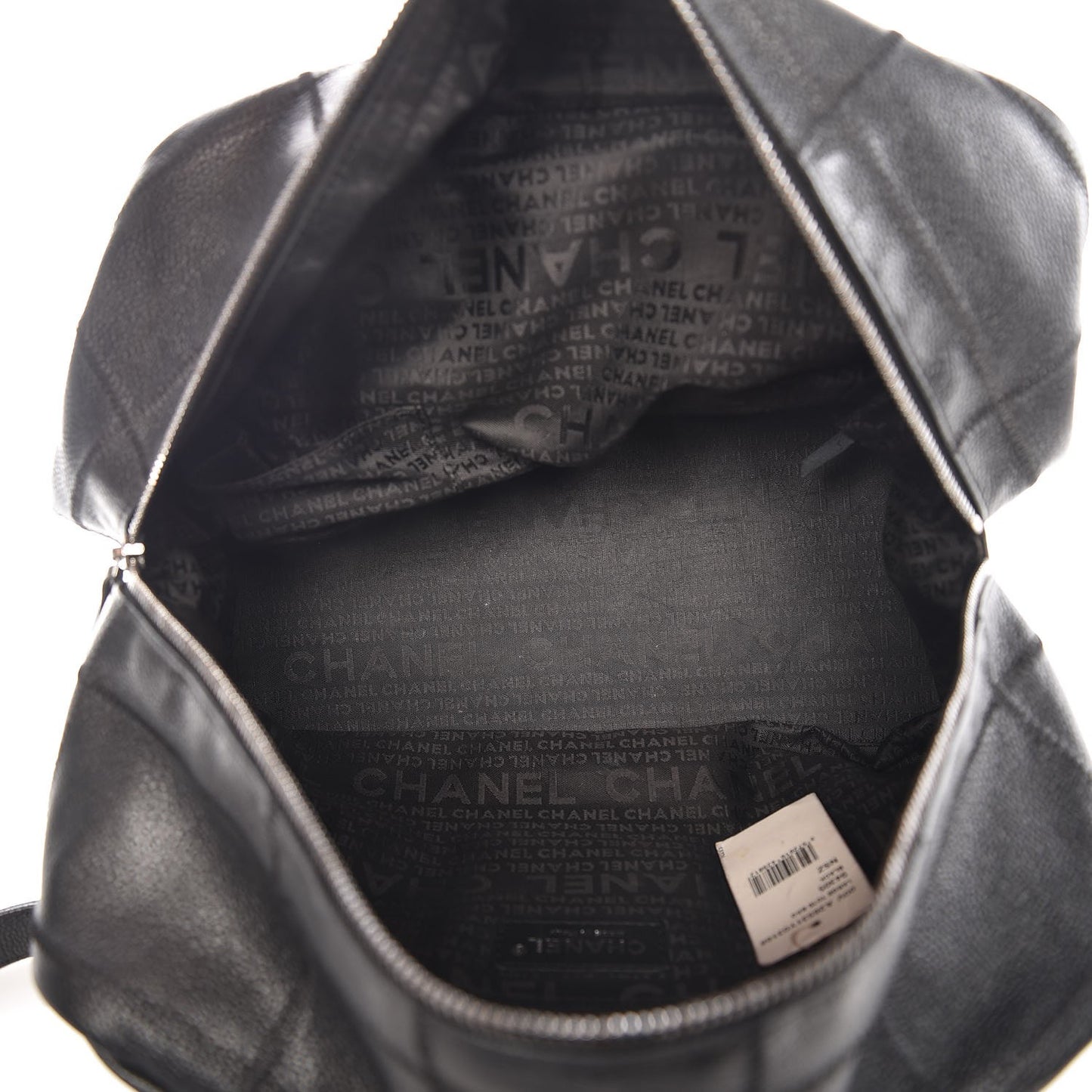 Caviar Square Stitched Medium Tote Black