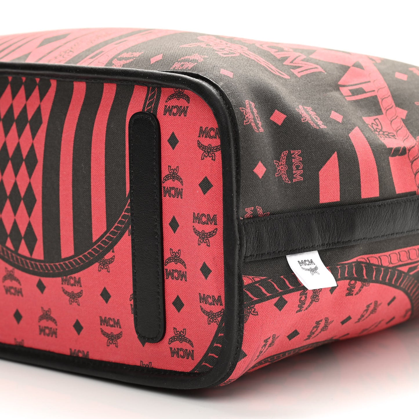 Visetos Medium Project Reversible Shopper Tote Ruby Red Black