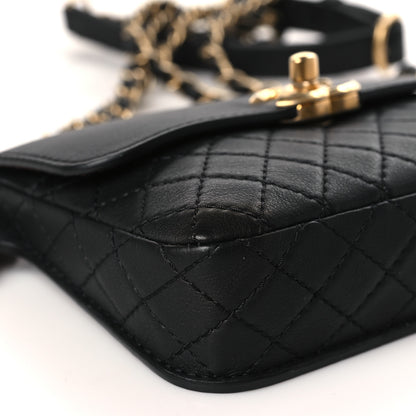 Chanel Calfskin Quilted Waist Bag With Coin Purse Black 8 of 9
