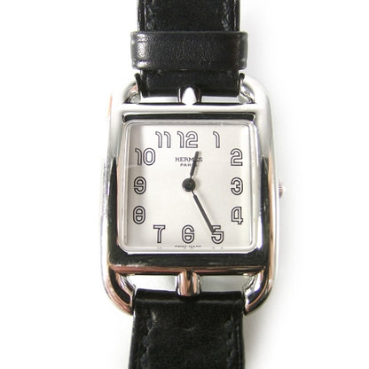 Hermes Stainless Steel Barenia 23mm Cape Cod Double Tour Quartz Watch Noir 9 of 9