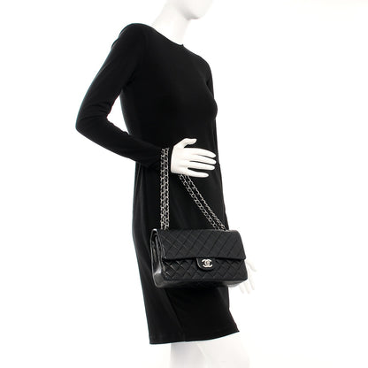 Chanel Lambskin Quilted Medium Double Flap Black 2 of 7