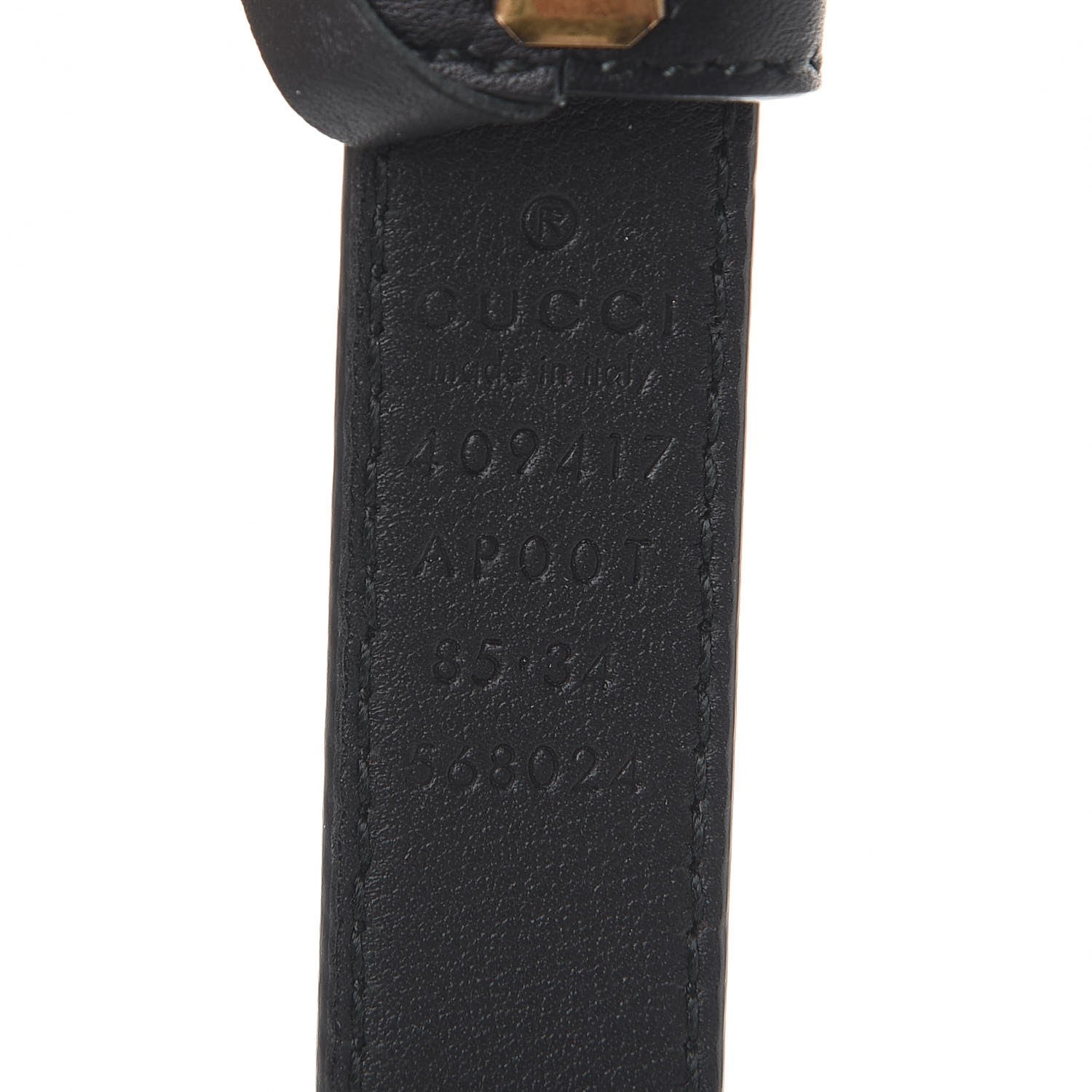 Gucci Calfskin Double G 20mm Belt 85 34 Black 7 of 7