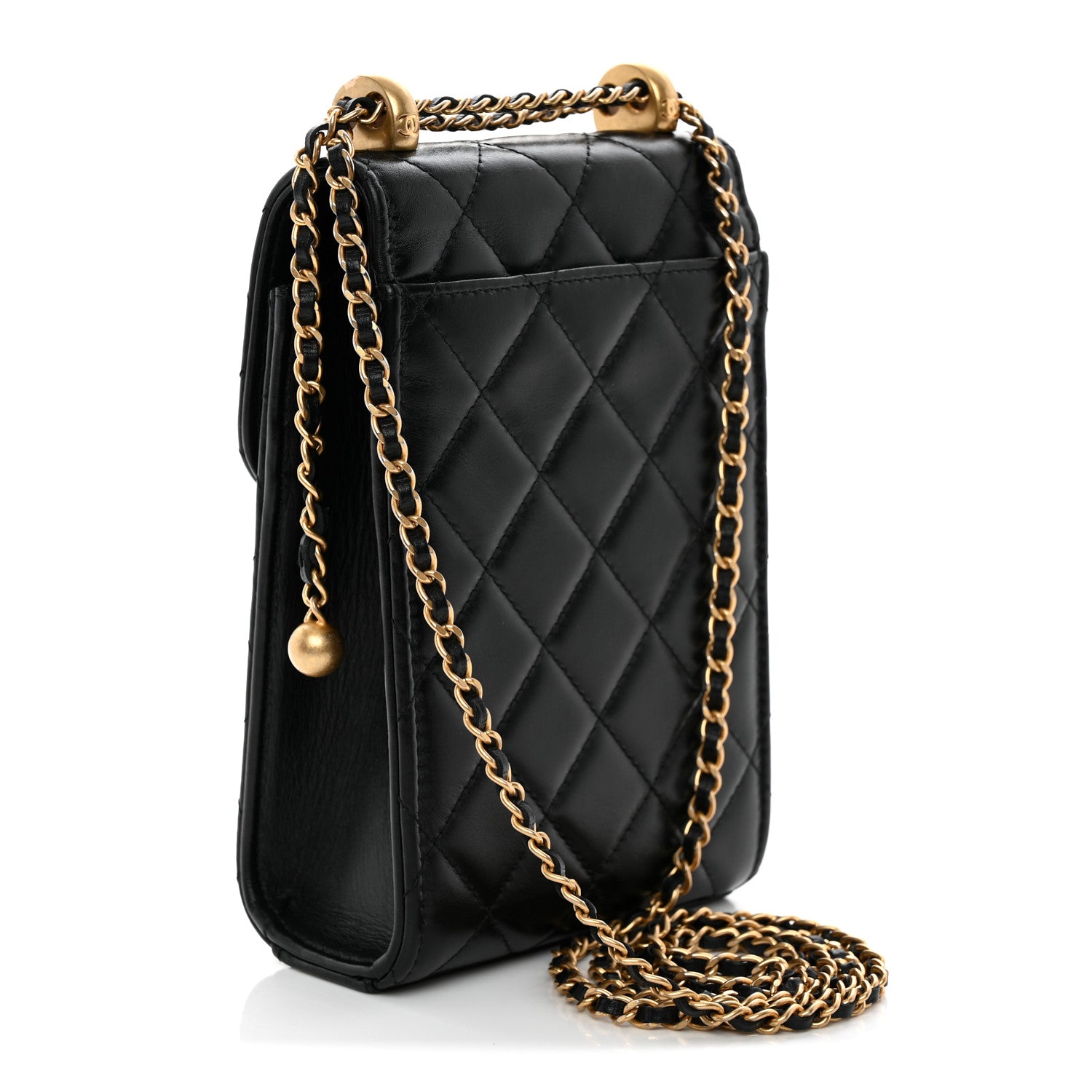 Chanel Lambskin Quilted Vertical Perfect Fit Flap With Chain Black 3 of 12