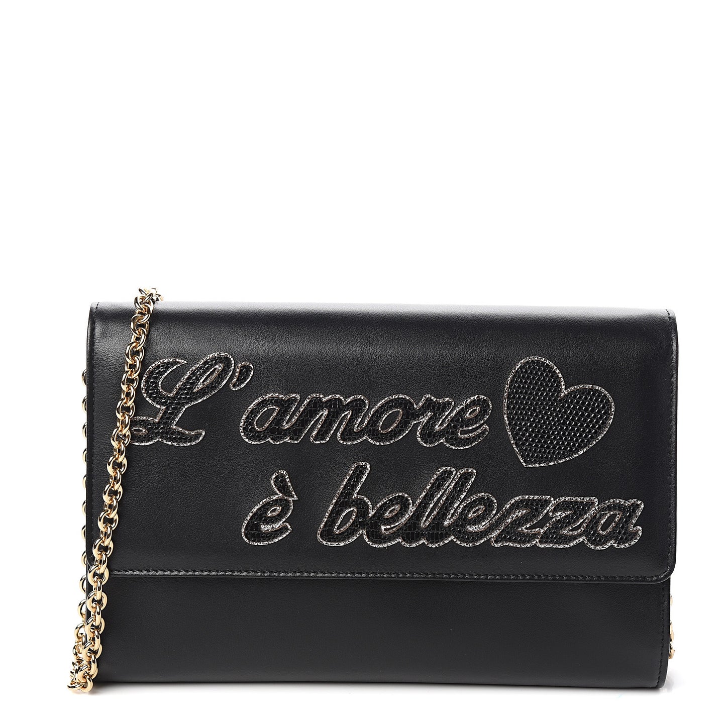 L'Amore Belleza Wallet Chain Black