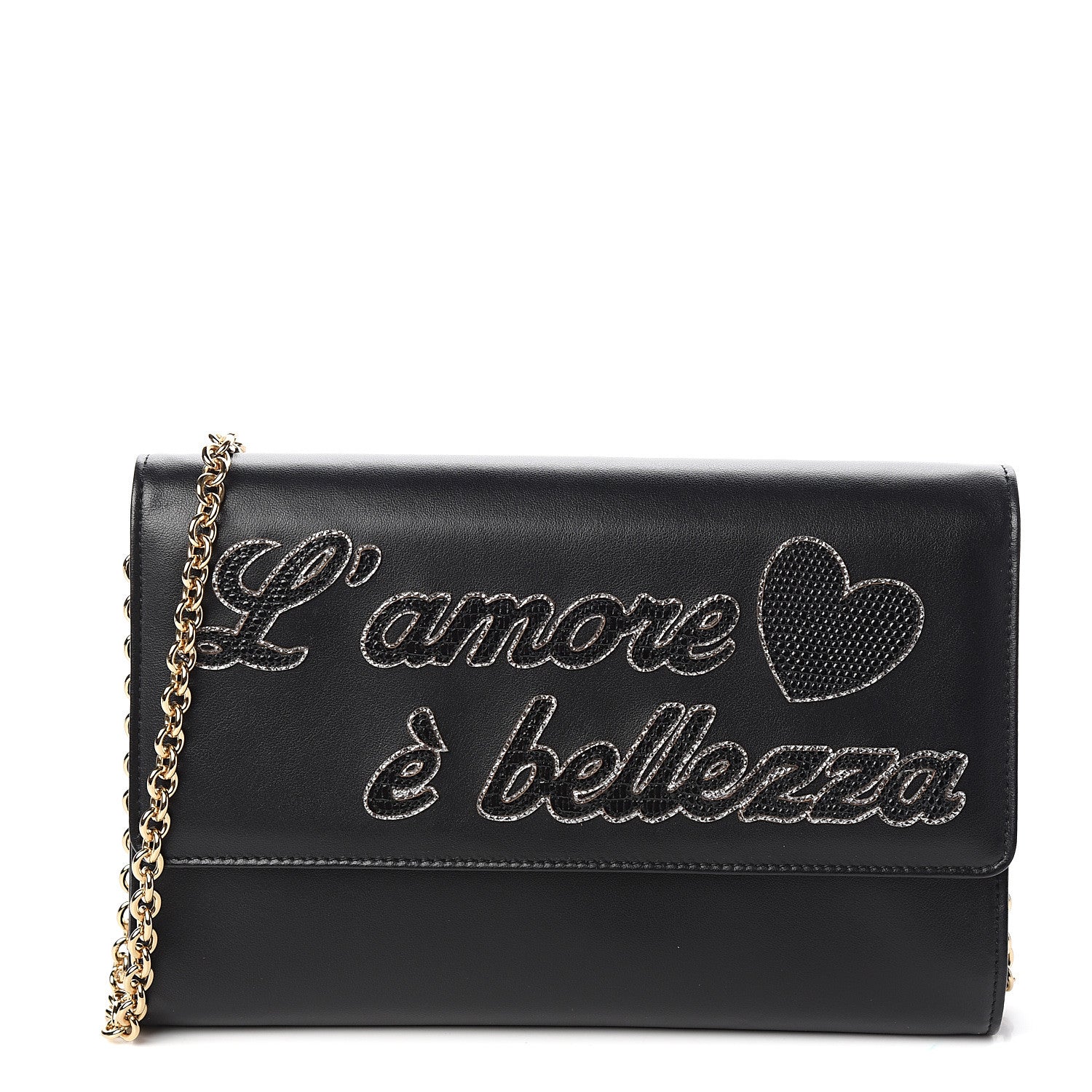 Dolce & Gabbana L'Amore Belleza Wallet Chain Black 1 of 7