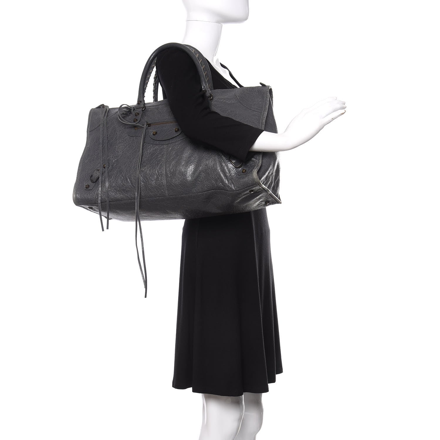 Balenciaga Agneau Classic Hardware Work Gris Tarmac 2 of 16