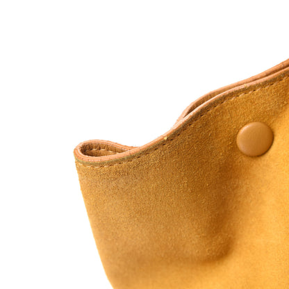 Celine Smooth Calfskin Suede Medium Tri-Color Trapeze Mustard 8 of 15