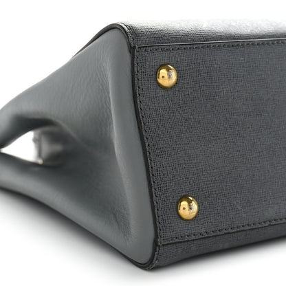 Fendi Vitello Elite Petite 2Jours Tote Grigio Grigio Chiaro 9 of 14