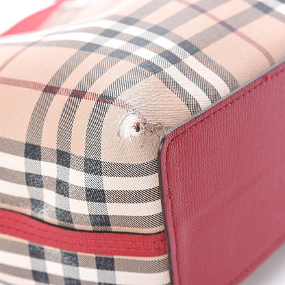 Burberry Haymarket Check Reversible Tote Red 17 of 25