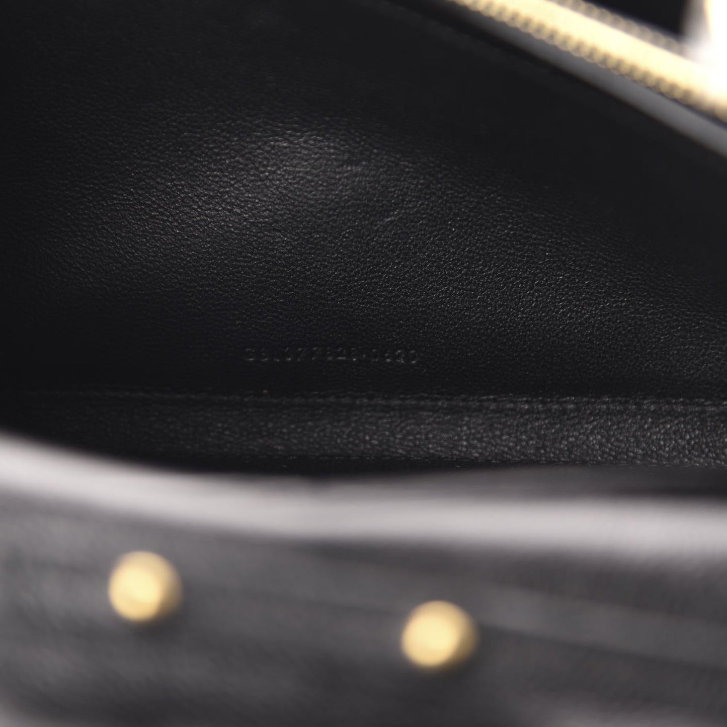 Grain De Poudre Matelasse Chevron Monogram Chain Wallet Black