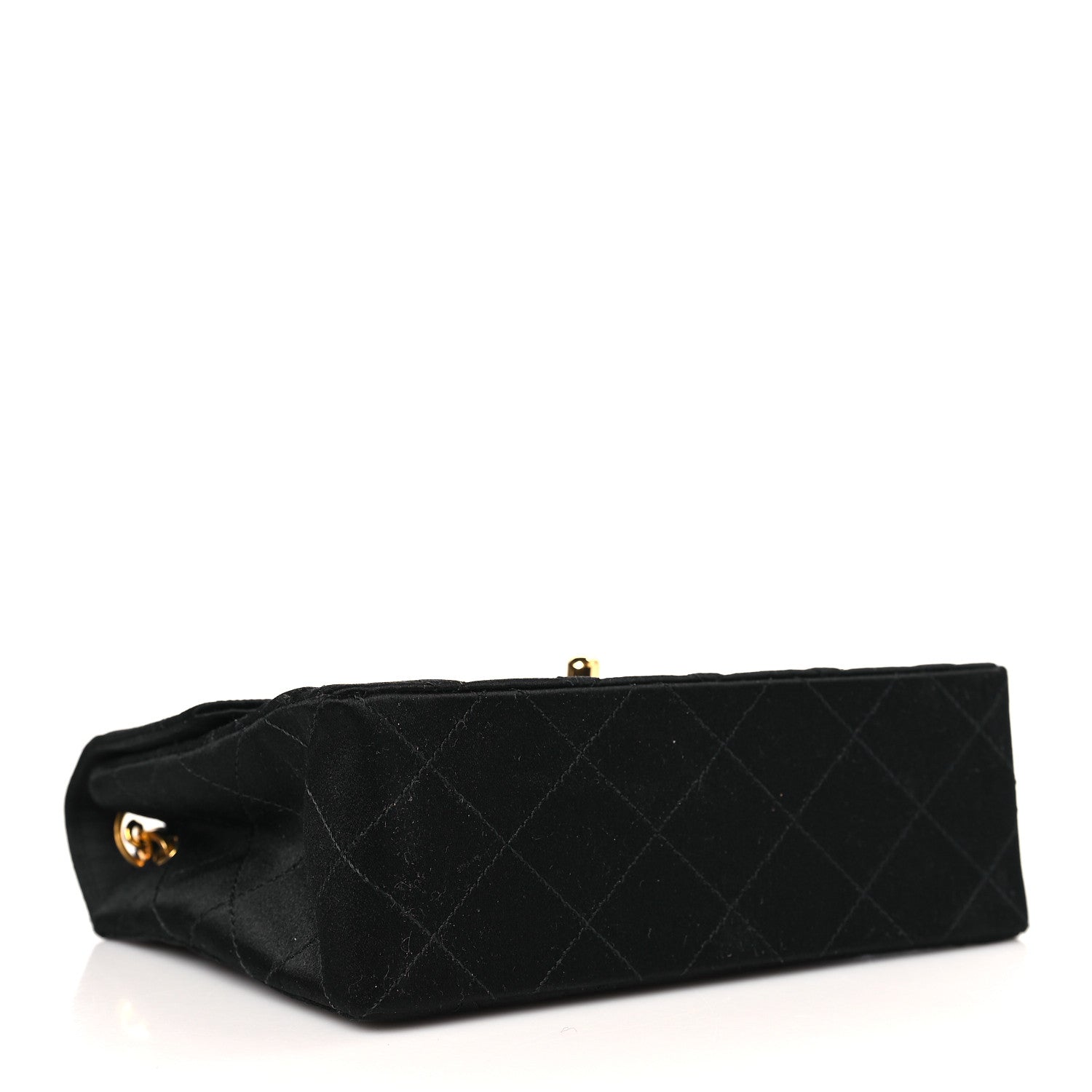 Chanel Satin Quilted Mini Square Flap Black 4 of 9