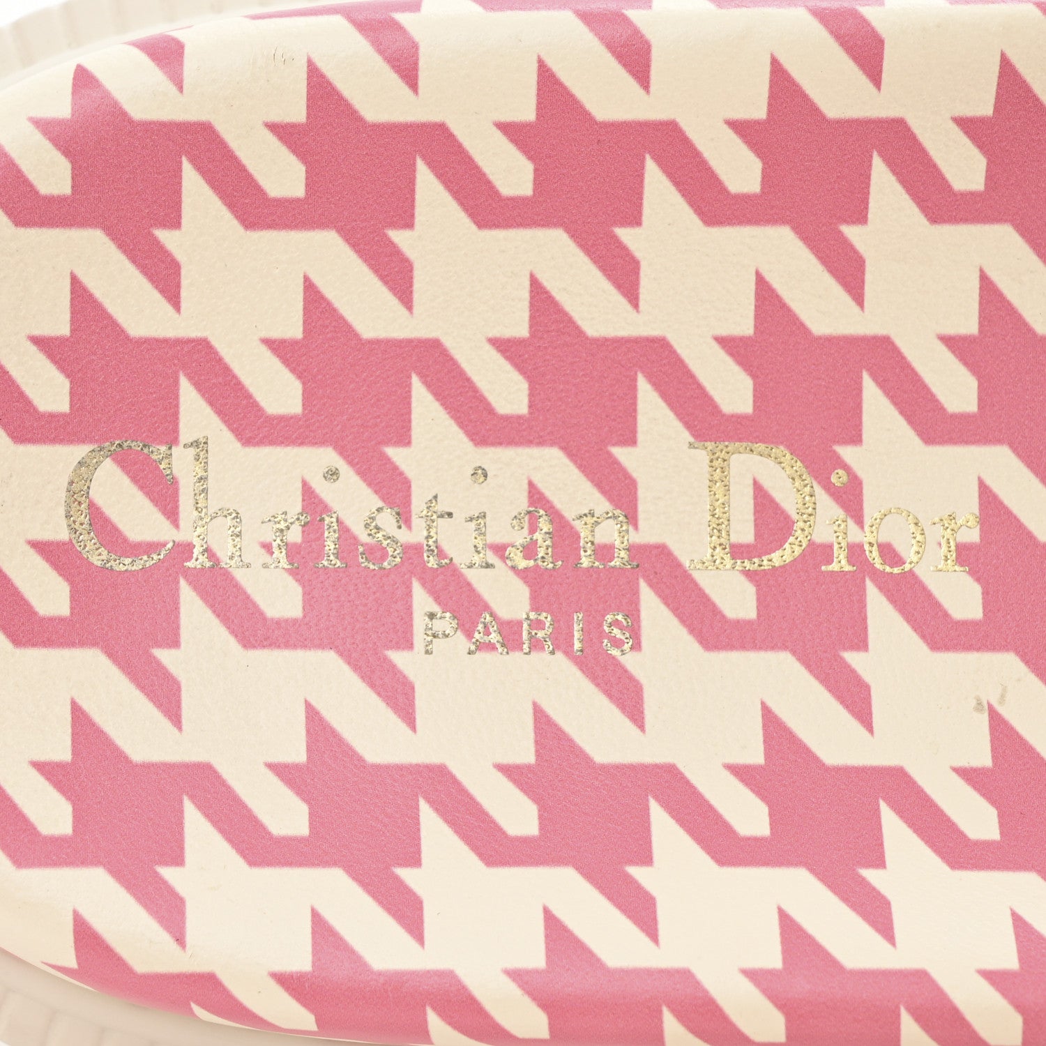 Christian Dior Micro PDP Cotton Houndstooth Embroidered Dway 10mm Slide Sandals 37.5 Peony 8 of 10