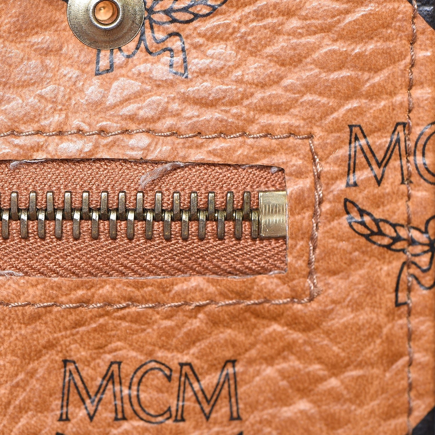 MCM Visetos Shoulder Bag Cognac 9 of 18
