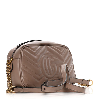 Gucci Calfskin Matelasse Small GG Marmont Chain Shoulder Bag Porcelain Rose 3 of 10