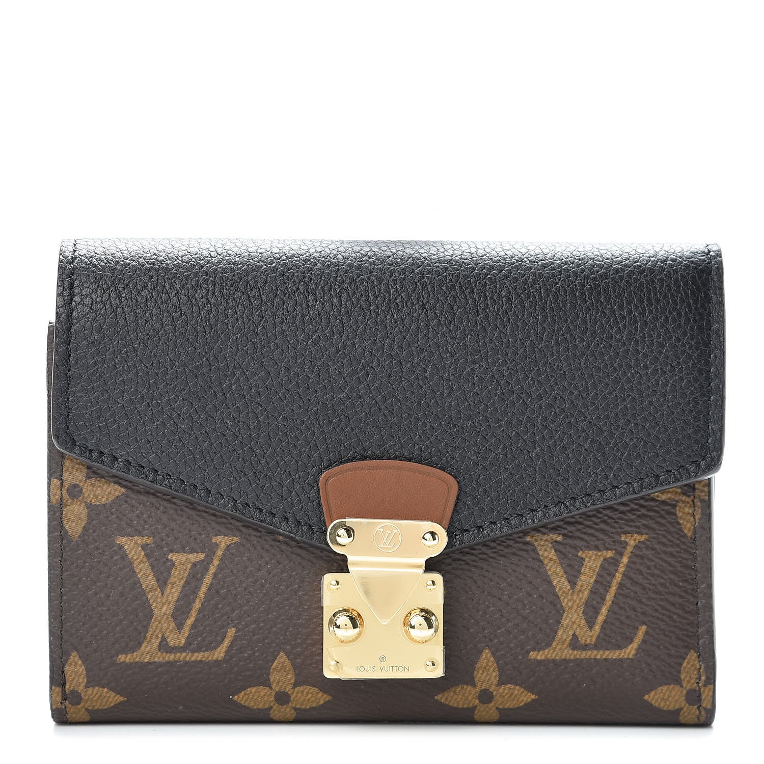 Louis Vuitton Monogram Pallas Compact Wallet NM Black 1 of 8