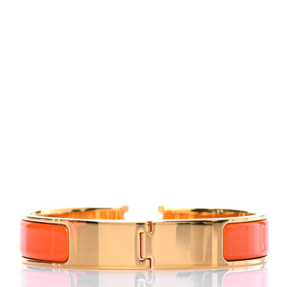Hermes Enamel Narrow Clic Clac H Bracelet PM Orange 3 of 4