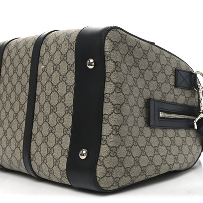 Gucci GG Supreme Monogram Selleria Calfskin Medium Duffle Beige Ebony Black 9 of 9