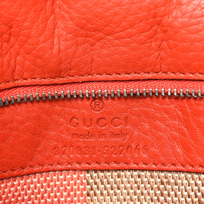 Gucci Cellarius Calfskin Small Bamboo Daily Top Handle Bag New Dark Orange 6 of 9