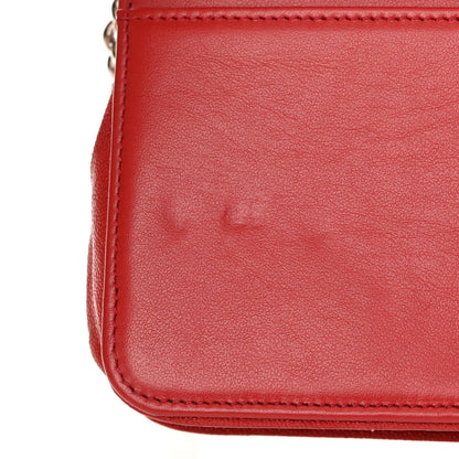 Chanel Caviar Quilted Boy Wallet On Chain WOC Red 12 of 17