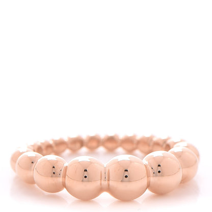 Van Cleef & Arpels 18K Rose Gold Perlee Pearls of Gold Variation Ring 53 6.5 1 of 7
