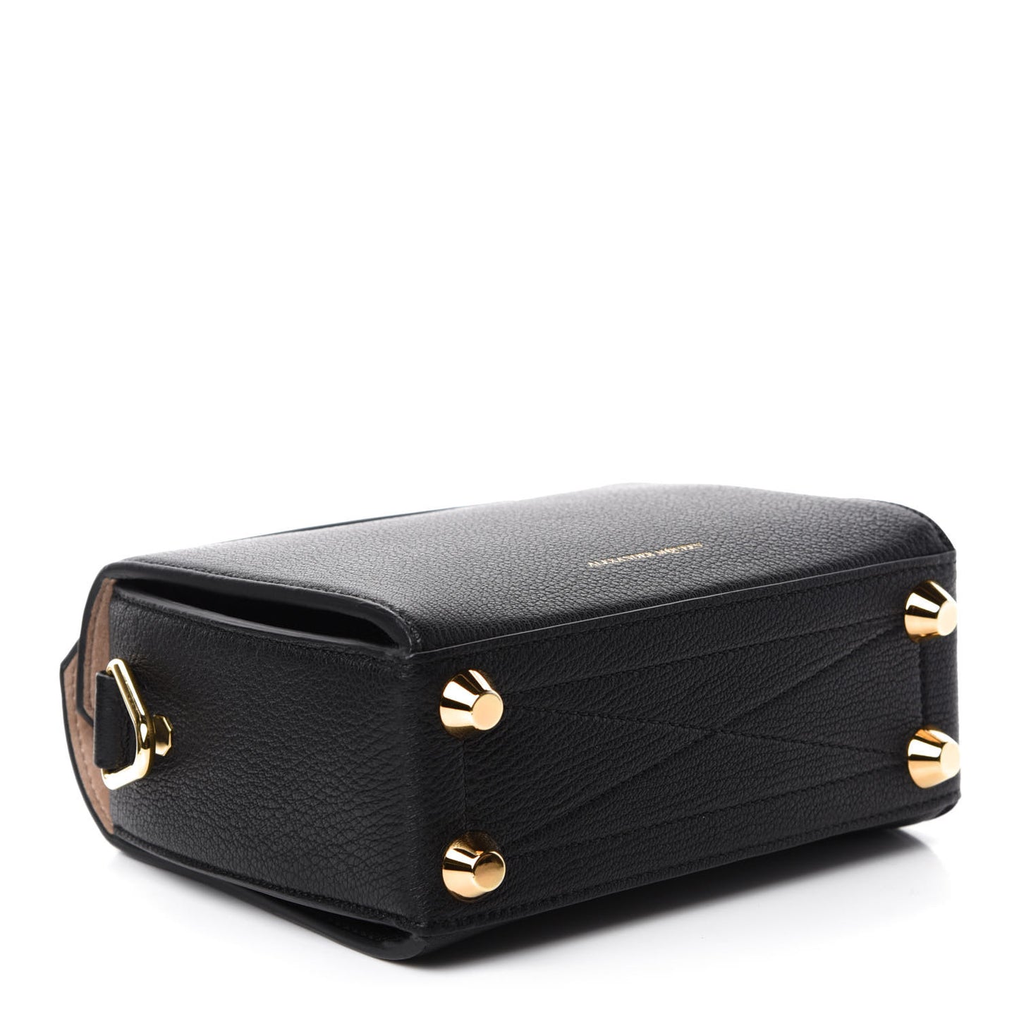 Fine Grain Goatskin Box Shoulder Bag 19 Black