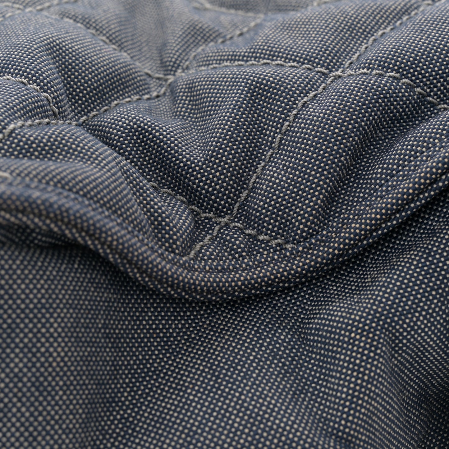 Denim Quilted CC Tote Bag Blue