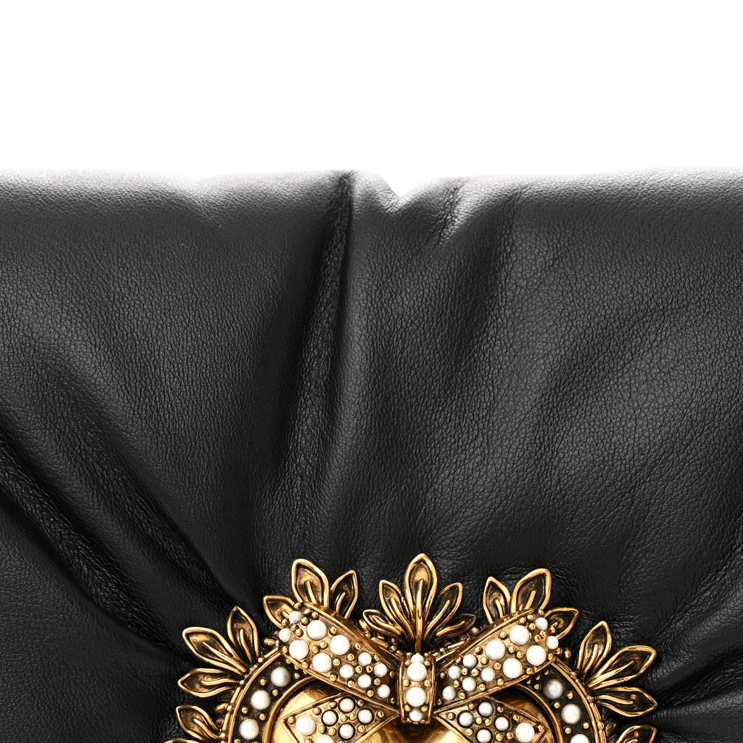 Dolce & Gabbana DOLCE GABBANA Calfskin Devotion Clutch Black 7 of 9