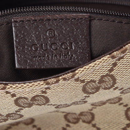 Gucci GG Monogram Buckle Belt Bag Dark Brown 8 of 9