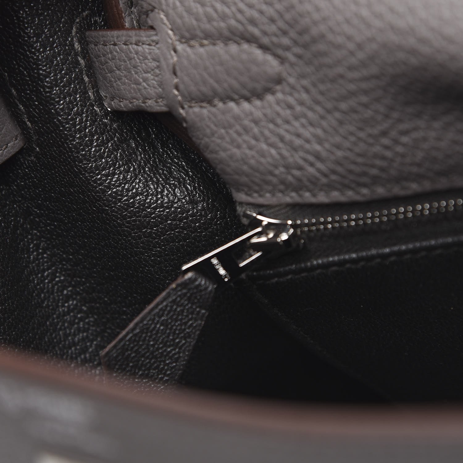 Hermes Togo Horseshoe Kelly Retourne 25 Etain Plomb 7 of 10