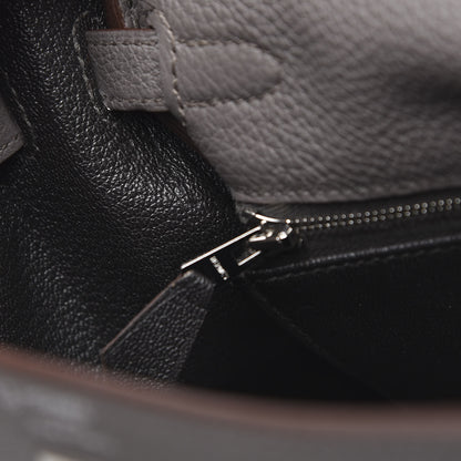 Hermes Togo Horseshoe Kelly Retourne 25 Etain Plomb 7 of 10