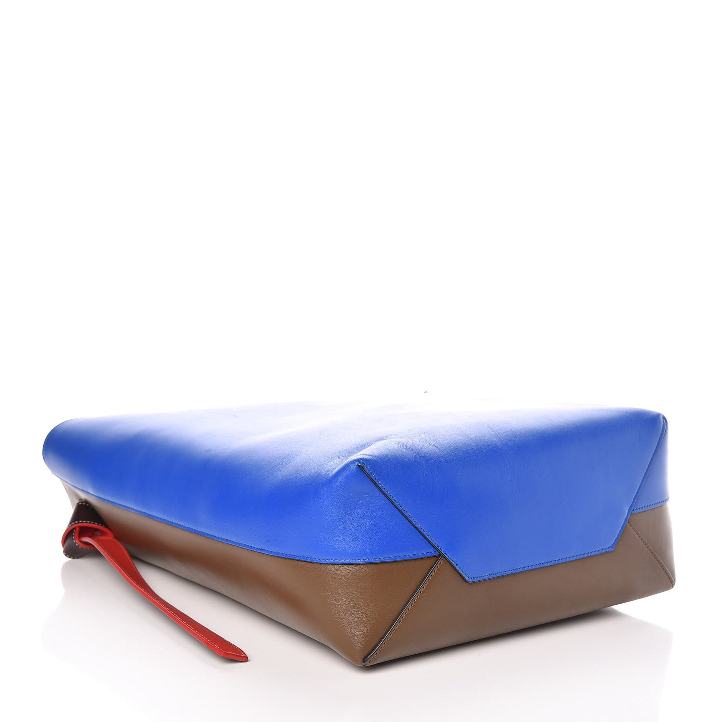 Shiny Smooth Calfskin Small Twisted Cabas Bright Blue