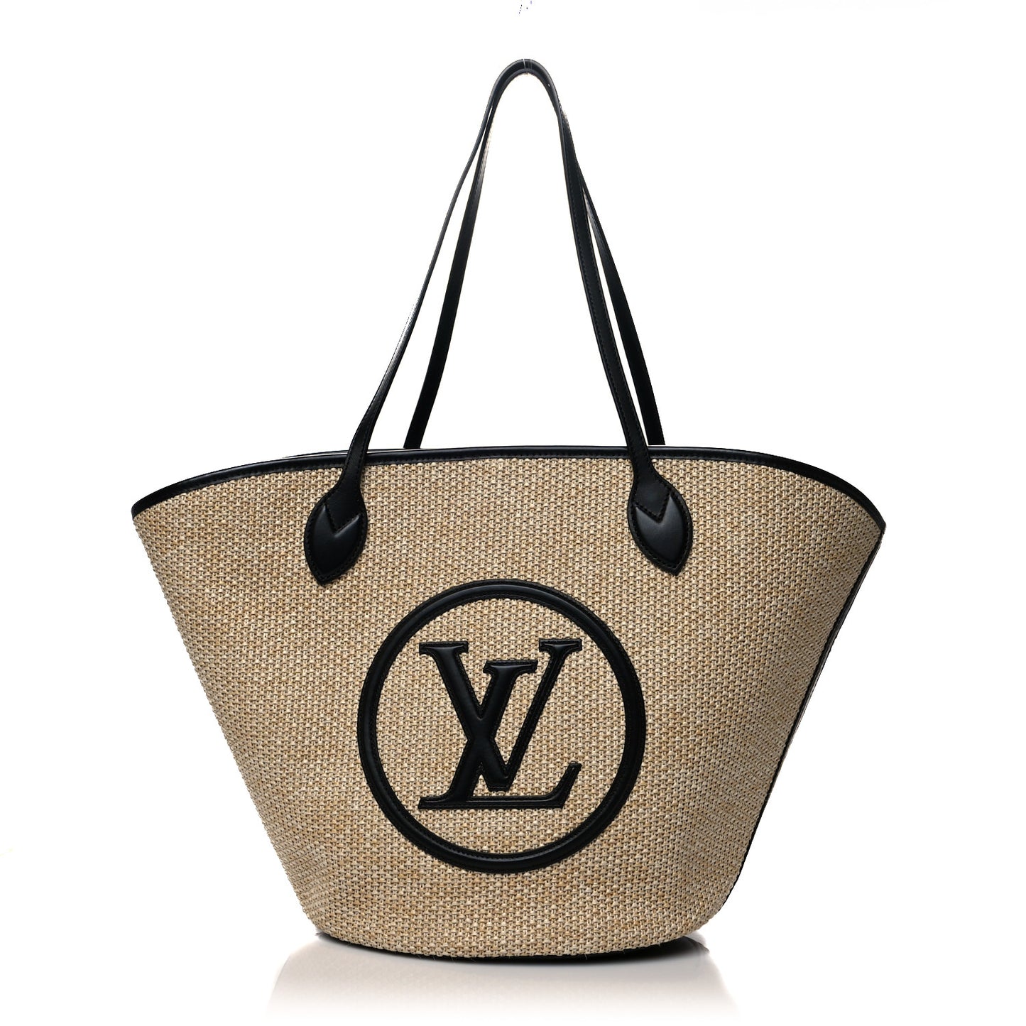 Raffia Saint Jacques Tote Black