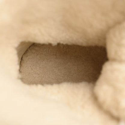 Hermes Parachute Shearling Fresh Ankle Boots 39.5 White Ecru 7 of 10