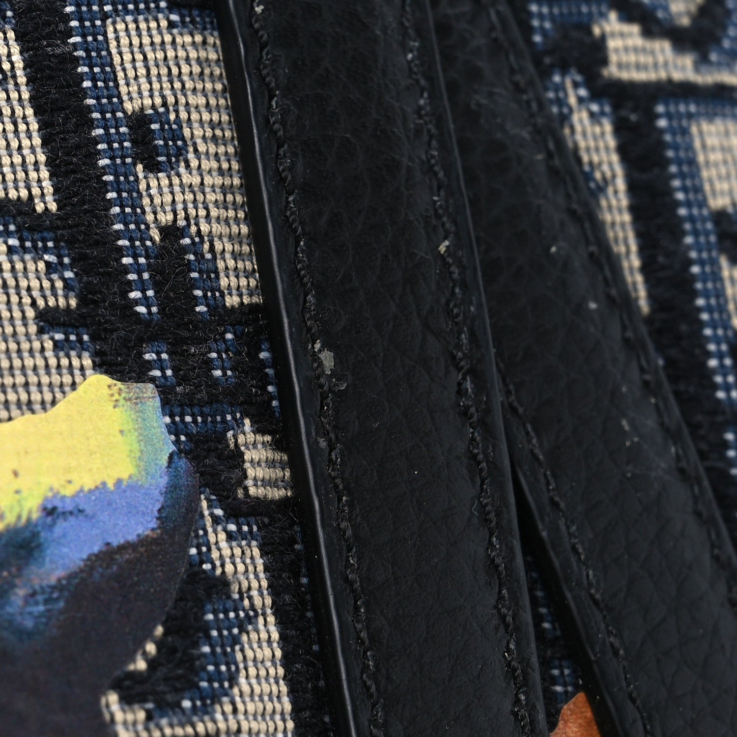 Christian Dior X ALEX FOXOTN Oblique Floral Print Mens Saddle Bag Blue Multicolor 12 of 15