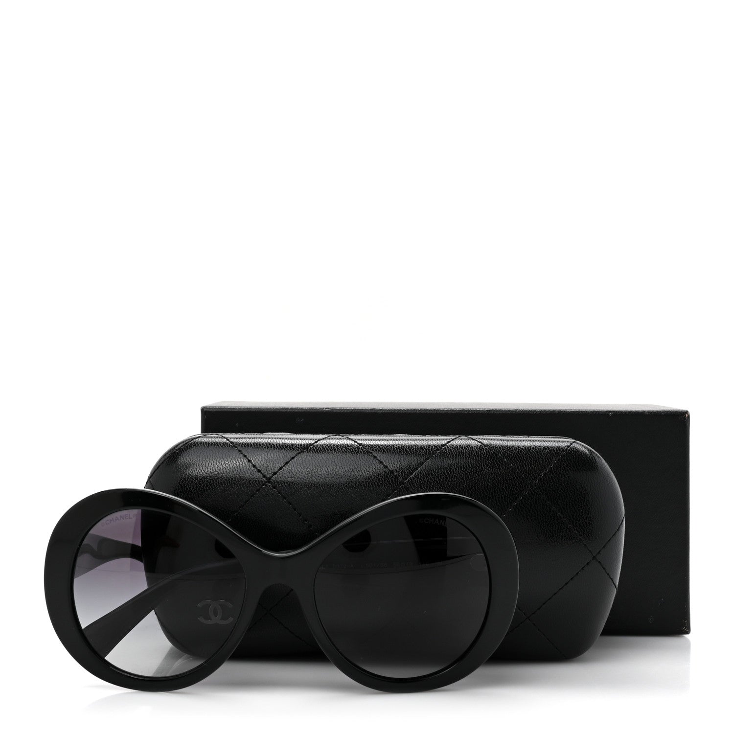 Chanel Oval CC Sunglasses 5372-A Black 8 of 8