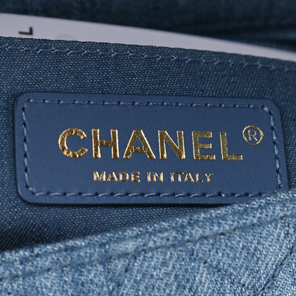 Chanel Denim Quilted Mini Pearl Crush Rectangular Flap Blue 6 of 9